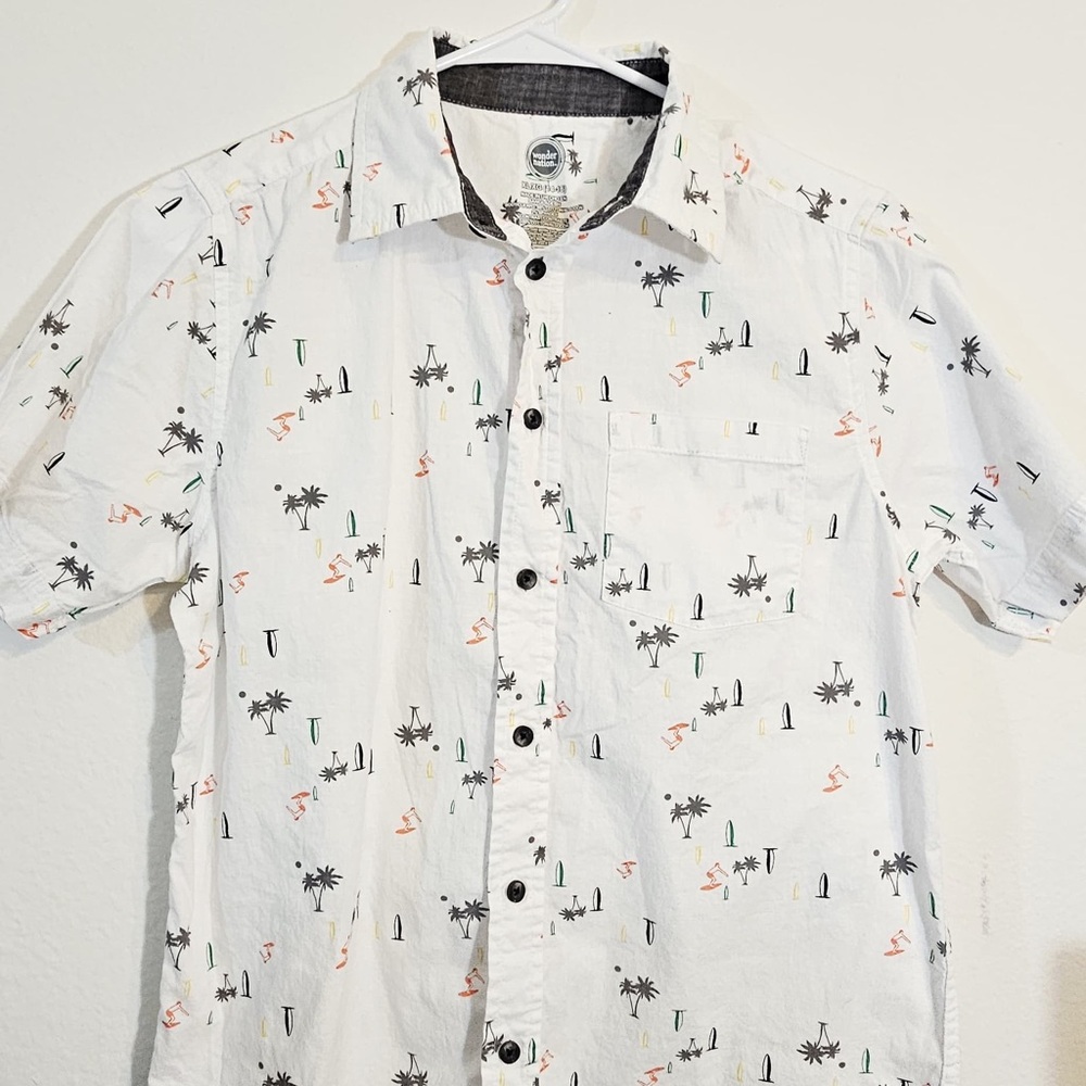 Wonder Nation White Shirt with Palm Tree Print